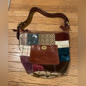 Vintage patchwork coach purse